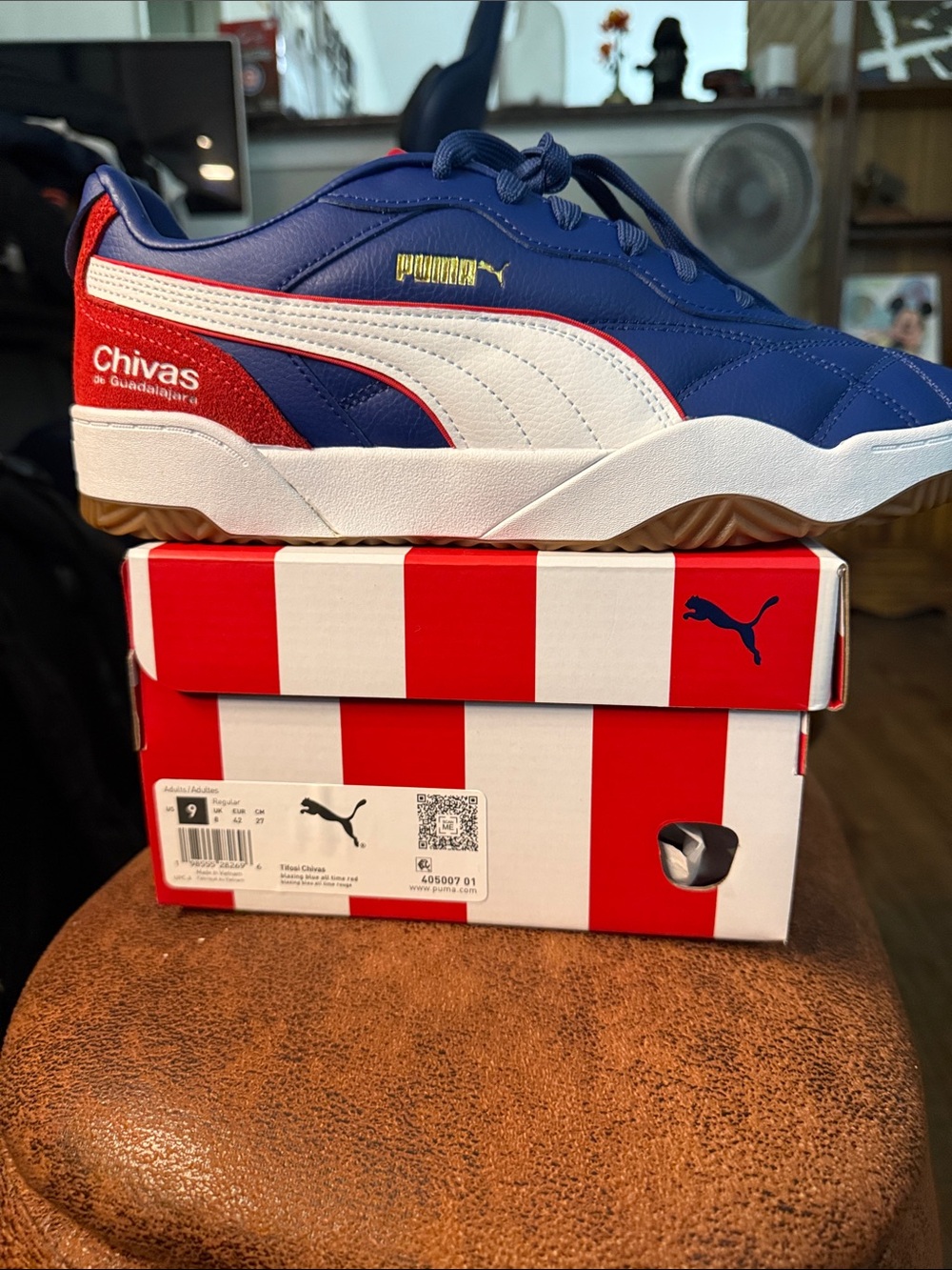 Puma Navy Blue, White & Red Chivas Trainer